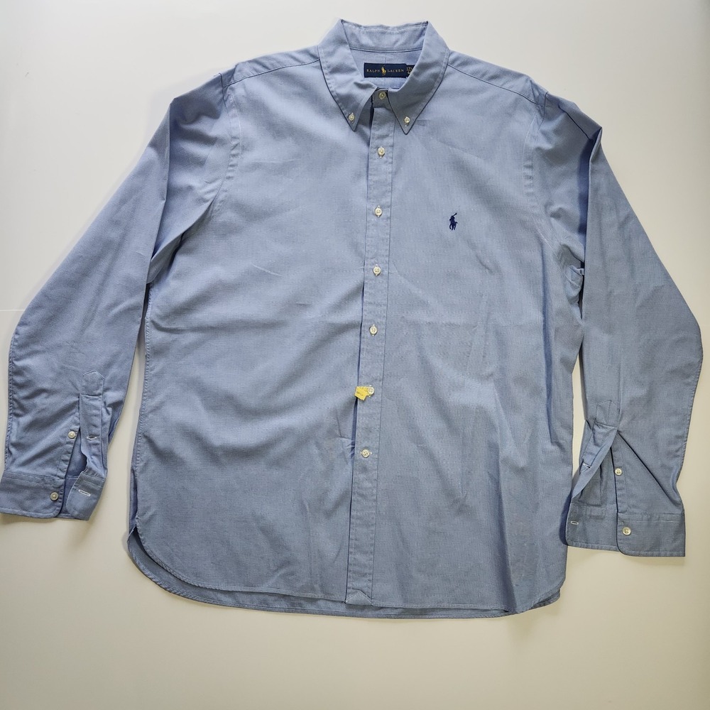 Ralph Lauren Men 17½ / 44 Light Blue Oxford Dress Shir Size 17 34/35 Classic Fit - Picture 1 of 7